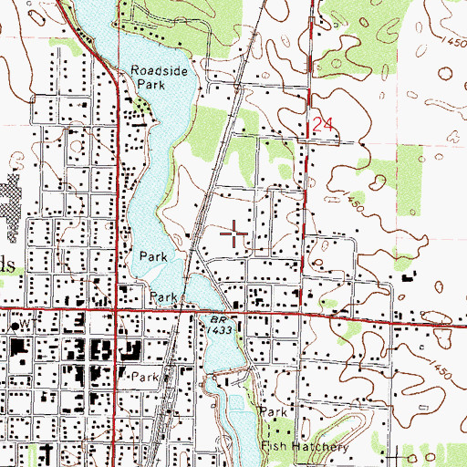 Topographic Map of Skoe Park, MN