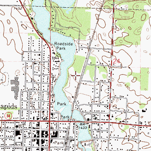 Topographic Map of Heartland Park, MN