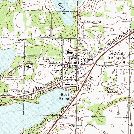 Topographic Map of Bible Baptist Church, MN