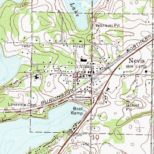 Topographic Map of Immaculate Conception Church, MN
