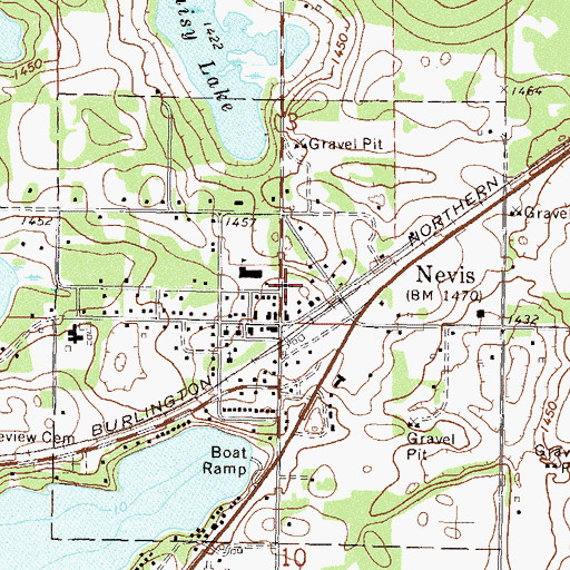 Topographic Map of Church of Christ, MN
