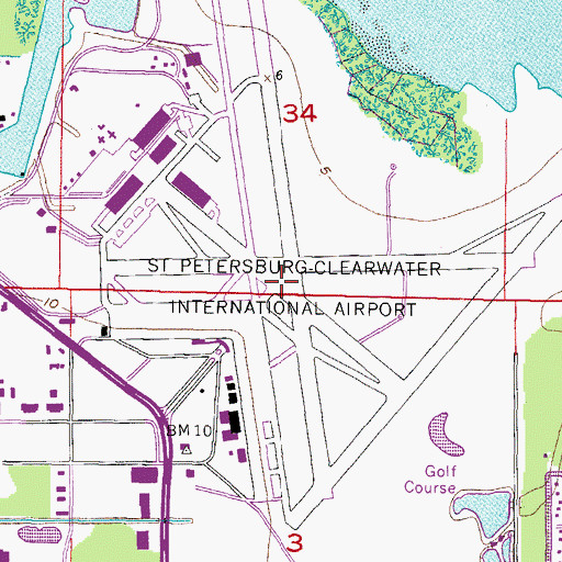 Topographic Map of Pinellas Army Air Field (historical), FL
