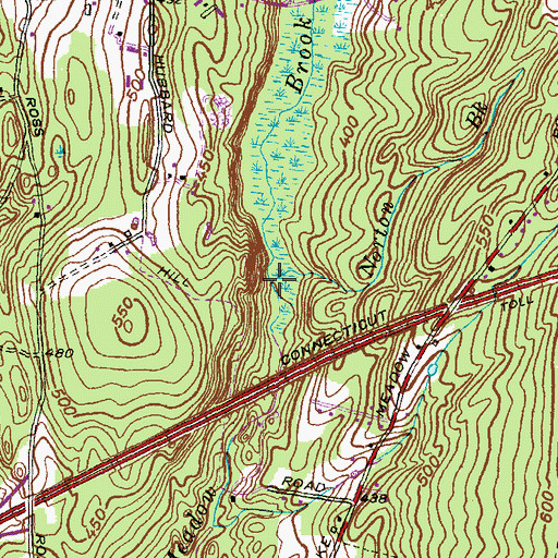 Topographic Map of Norton Brook, CT