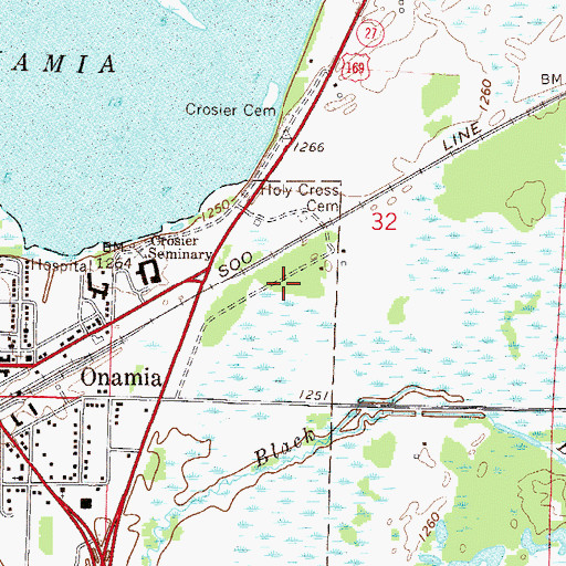 Topographic Map of Mille Lacs Nursing Home, MN