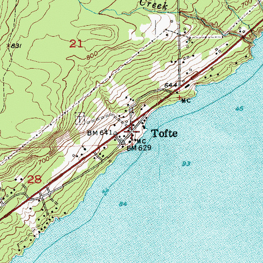 Topographic Map of Superior Hiking Trail, MN