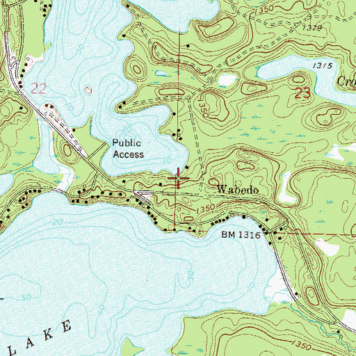 Topographic Map of Little Boy Resort and Campground, MN