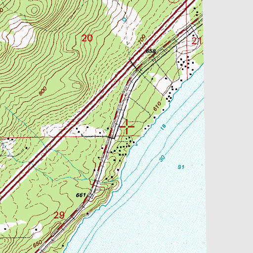 Topographic Map of Big Blaze Campground and Cabins, MN