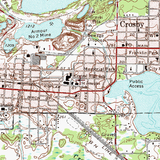 Topographic Map of Immanuel Lutheran Church, MN