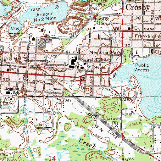 Topographic Map of Assemblies of God Tabernacle Church, MN