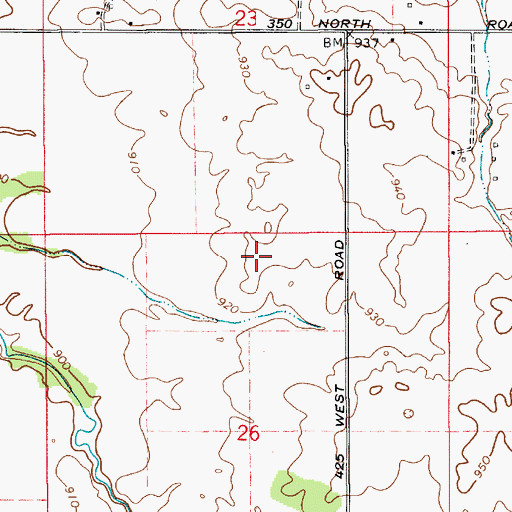 Topographic Map of Shannon Cemetery, IN