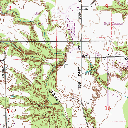 Topographic Map of McClain Cemetery, IN
