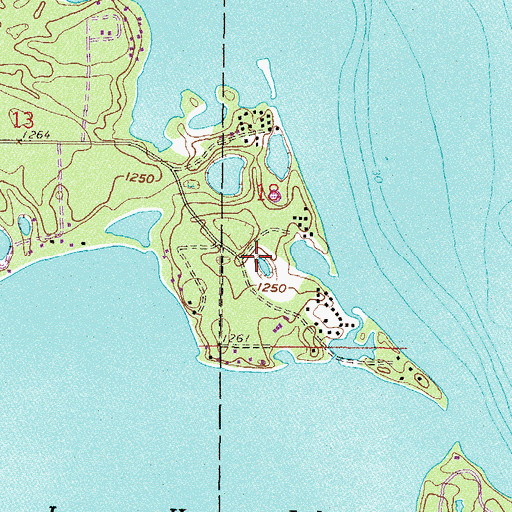 Topographic Map of Driftwood Gift Shop and Museum, MN