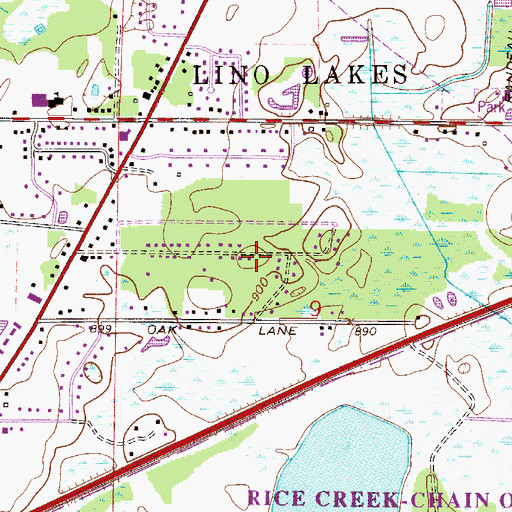 Topographic Map of Lino Post Office (historical), MN