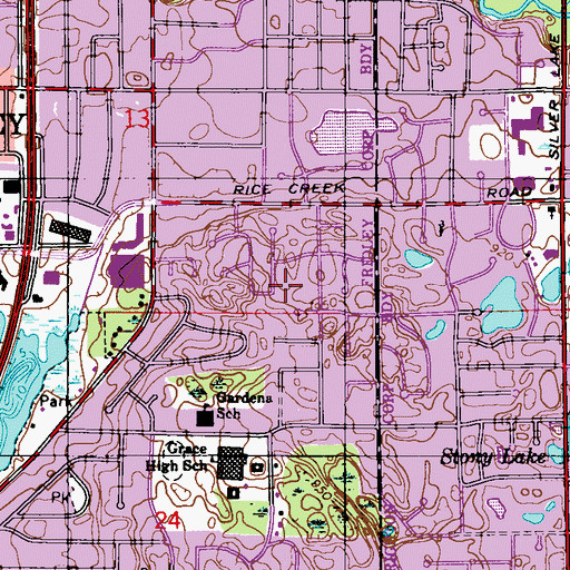 Topographic Map of Briardale Park, MN