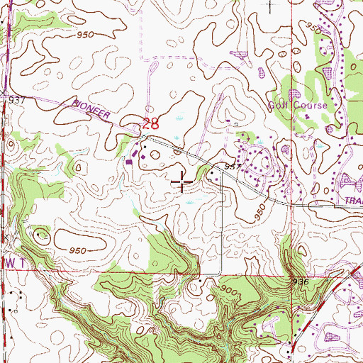 Topographic Map of Chaska High School, MN