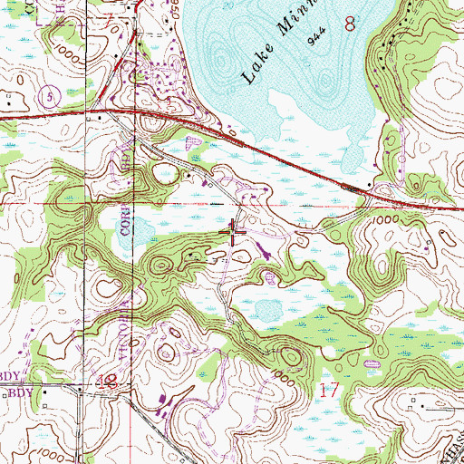 Topographic Map of Minnesota Landscape Arboretum, MN