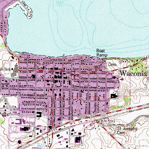 Topographic Map of City Square Park, MN