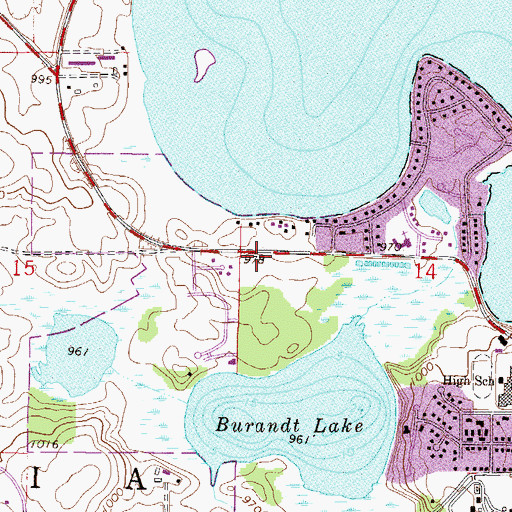 Topographic Map of Sugarbush Park, MN