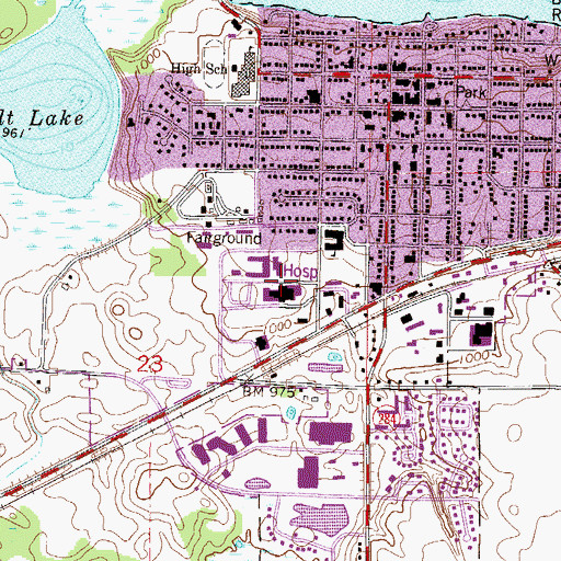 Topographic Map of Lakeview Clinic, MN