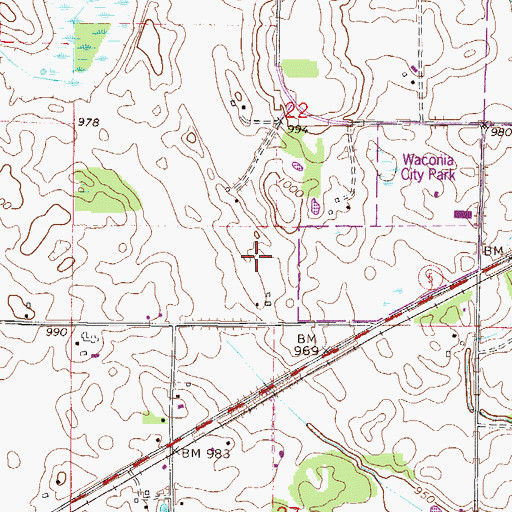Topographic Map of Waconia High School, MN