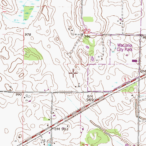Topographic Map of Clearwater Middle School, MN
