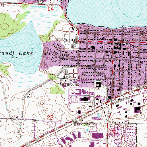 Topographic Map of Carver County Fairgrounds, MN