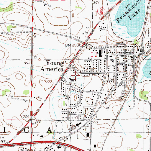 Topographic Map of Friendship Park, MN