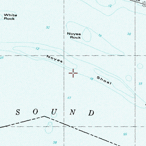 Topographic Map of Noyes Shoal, CT