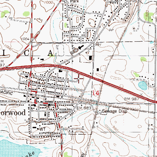Topographic Map of Norwood Young America Post Office, MN