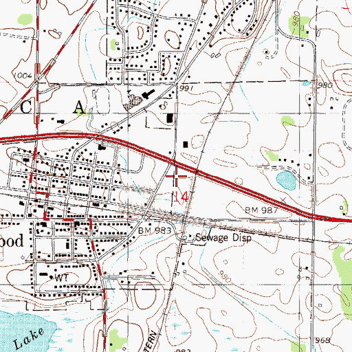 Topographic Map of Lakeview Clinic, MN