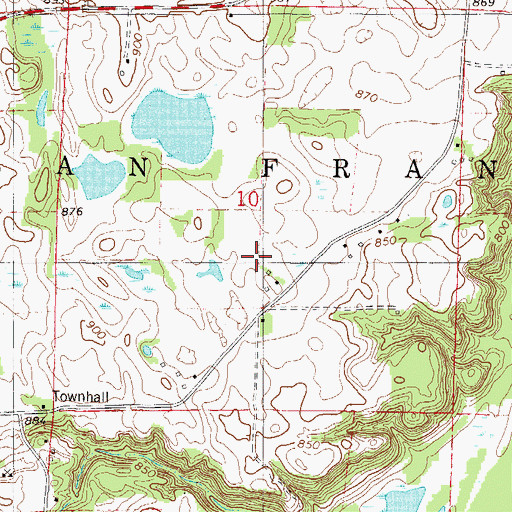 Topographic Map of Swedish Methodist Cemetery, MN
