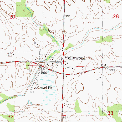 Topographic Map of Saint John's Lutheran Church Cemetery, MN