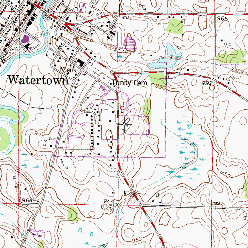 Topographic Map of Christ Community Lutheran School, MN