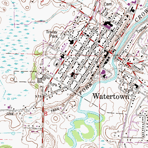 Topographic Map of Saint Paul's Lutheran Church, MN