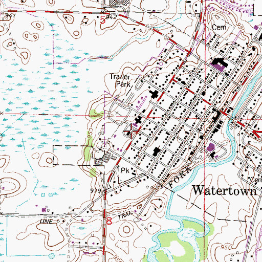 Topographic Map of Evangelical Free Church, MN