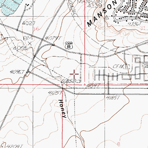 Topographic Map of Page Substation, AZ