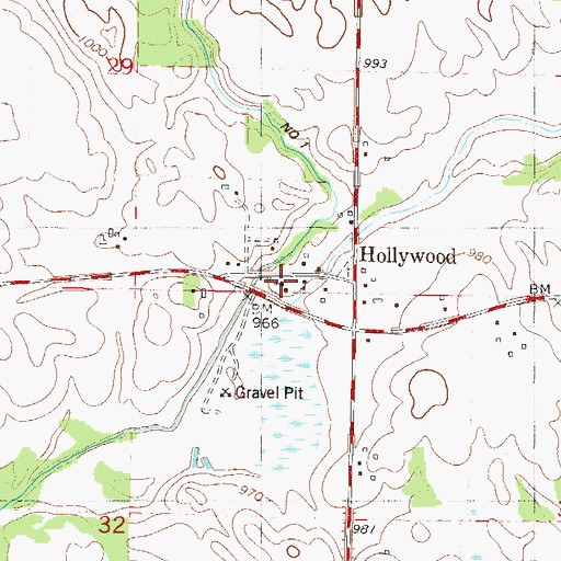 Topographic Map of Saint John Lutheran Church, MN