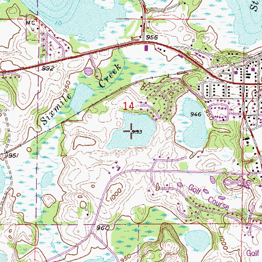 Topographic Map of Kelzer Pond, MN