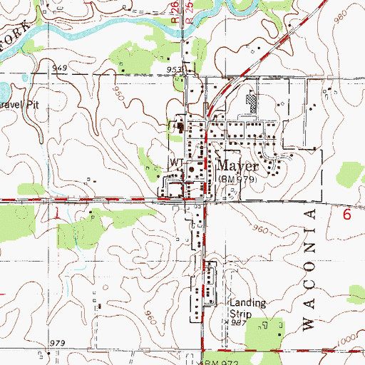 Topographic Map of Zion Lutheran Church, MN