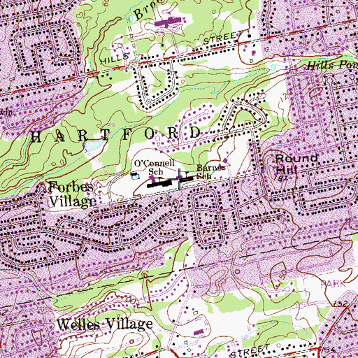 Topographic Map of Doctor Thomas S O'Connell School, CT