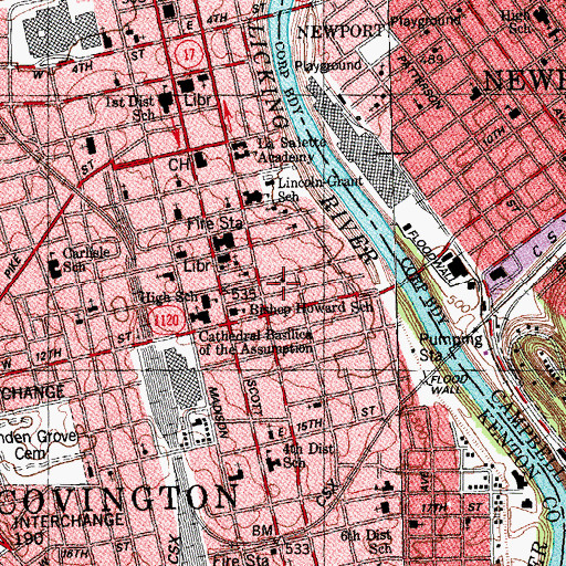 Topographic Map of First Born Church, KY