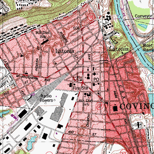 Topographic Map of Church of Christ, KY