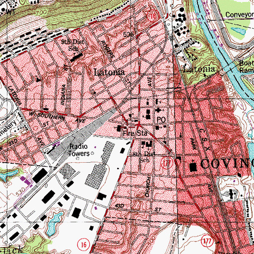 Topographic Map of Engine Company Number 2 (historical), KY