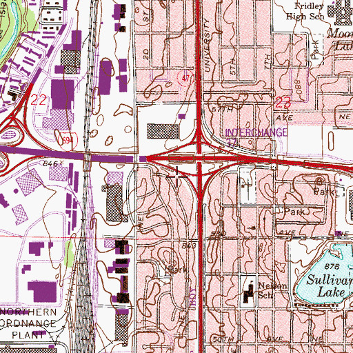 Topographic Map of Altura Park, MN