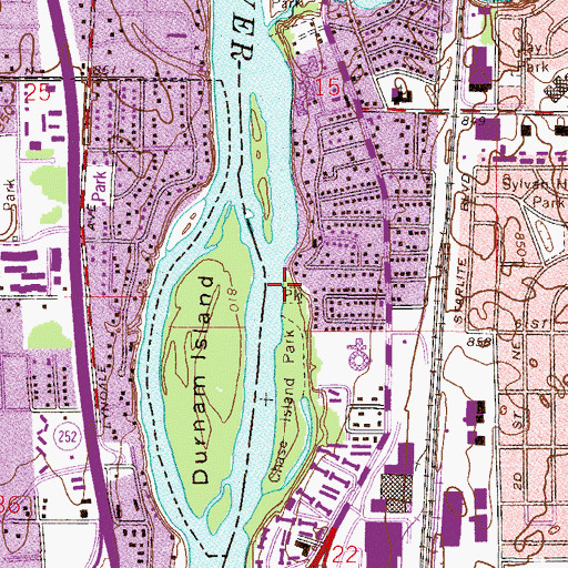 Topographic Map of River Edge Way Park, MN
