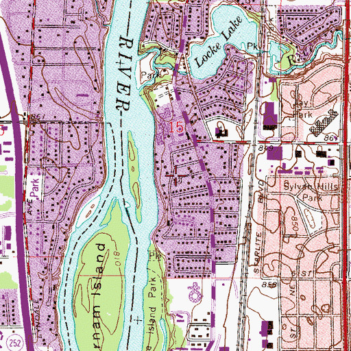 Topographic Map of Ed Wilmes Park, MN