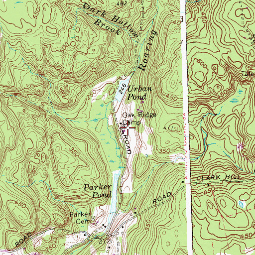 Topographic Map of Oak Ridge Camp, CT