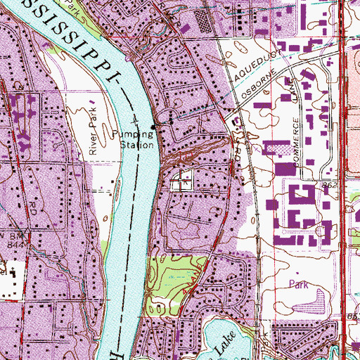 Topographic Map of Logan Park, MN