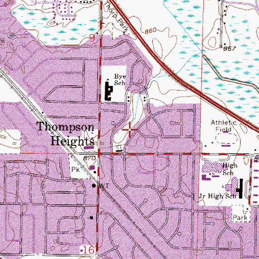 Topographic Map of Riverview Park, MN