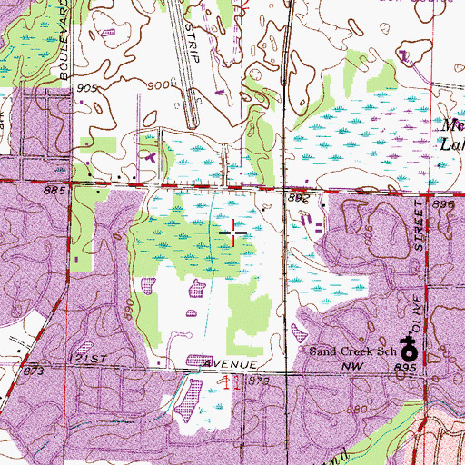 Topographic Map of Wilderness Park, MN